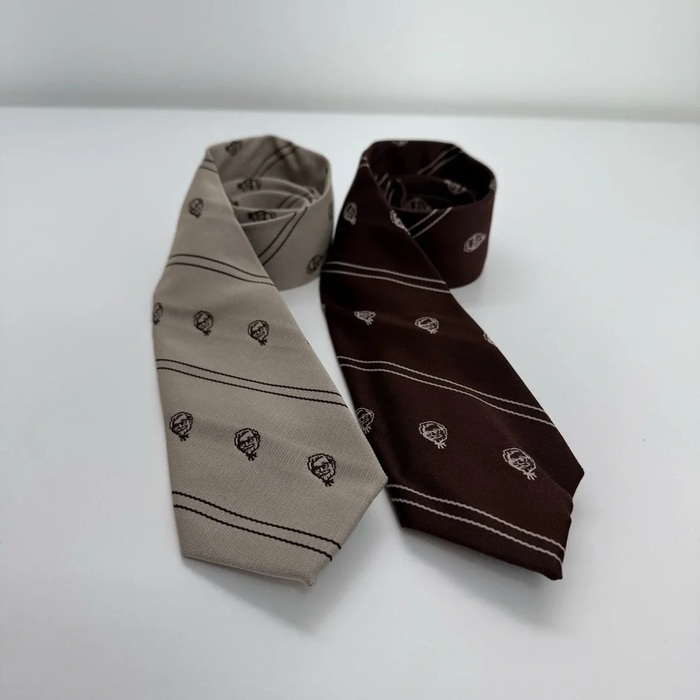Vintage Wasserstorm Kentucky Fried Chicken Colonel Sanders Set 2 Neck Ties KFC